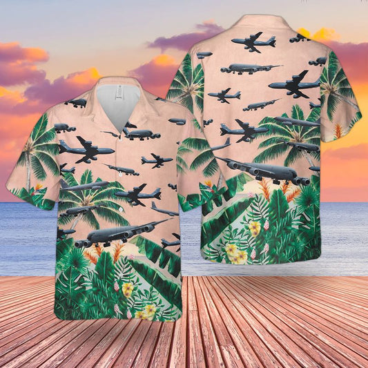 US Air Force Boeing KC-135R Hawaiian Shirt