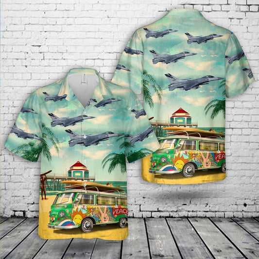 F-16C Block 25D Fighting Falcon – 194th Fighter Squadron Hawaiian Shirt