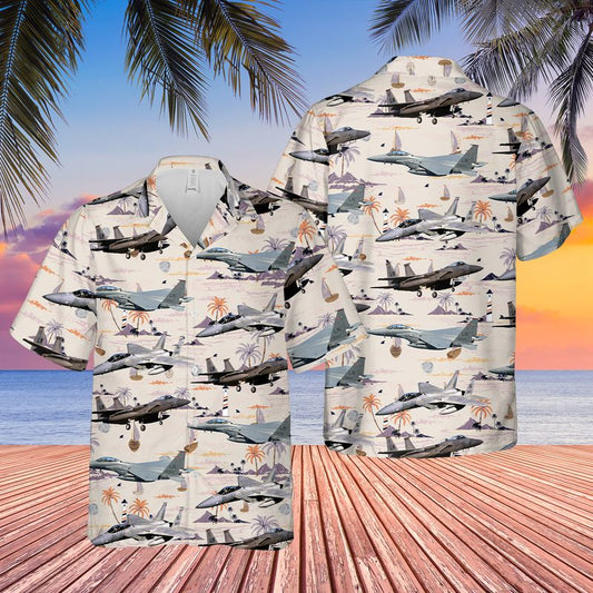 US Air Force McDonnell Douglas F-15 Eagle Hawaiian Shirt