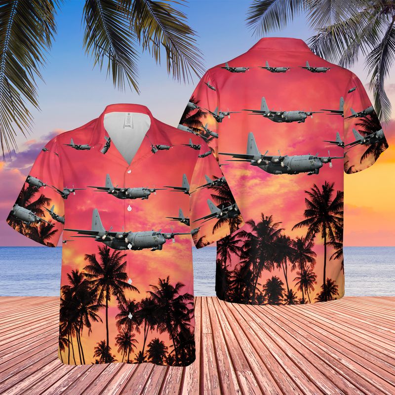 Royal New Zealand Air Force No. 40 Squadron RNZAF Lockheed C-130H Hercules Hawaiian Shirt