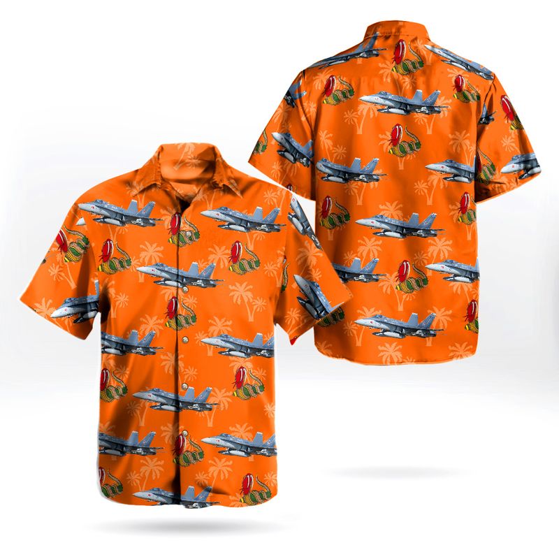 US Navy McDonnell Douglas F/A-18C Hornet of VFA-204 River Rattlers Hawaiian Shirt