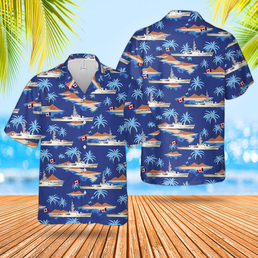 Royal Canadian Navy RCN HMCS Terra Nova (DDE 259) Restigouche-class destroyer Hawaiian Shirt