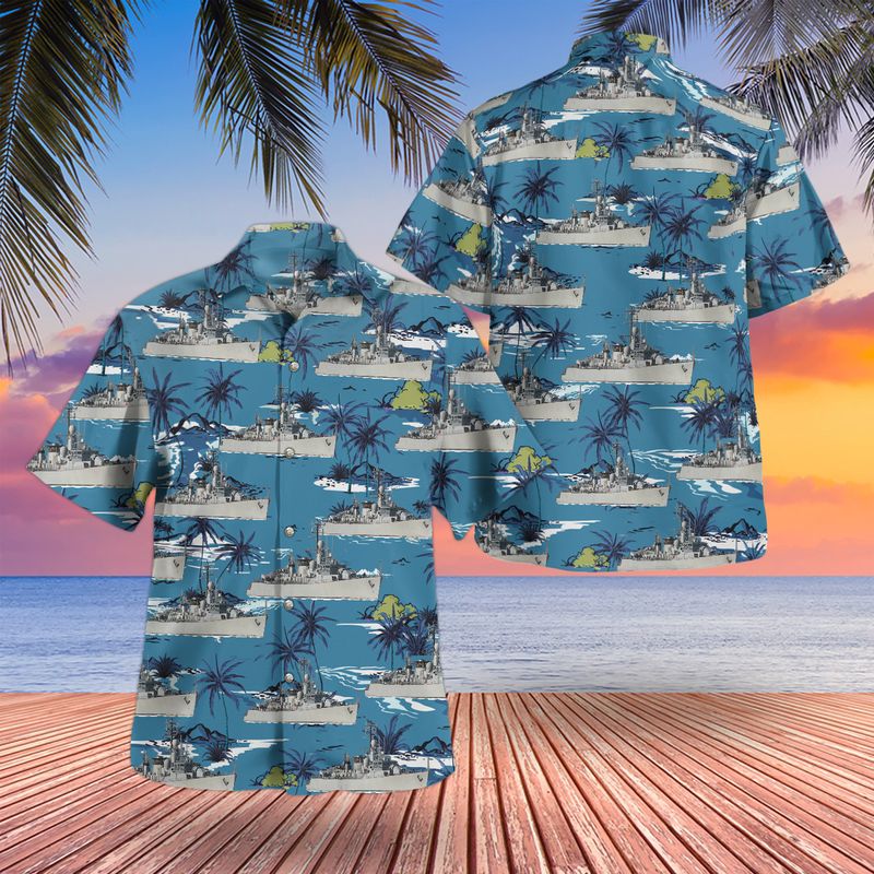Belgian Navy Wielingen-class frigate Hawaiian Shirt