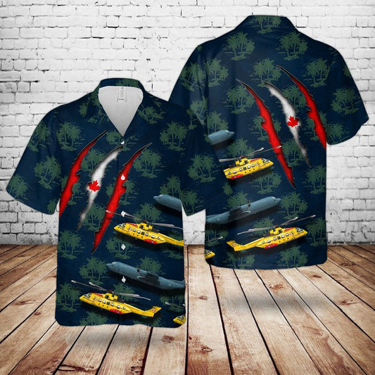 RCAF 413 Transport and Rescue Squadron CH-149 Cormorant & CC-130 Hercules Hawaiian Shirt