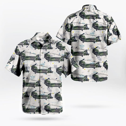 Canadian Armed Forces CH-147 Chinook Helicopter Hawaiian Shirt