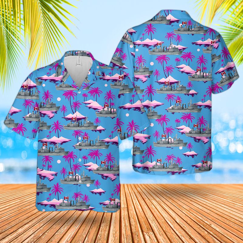 Royal Canadian Navy RCN HMCS Preserver (AOR 510) Protecteur-class replenishment oiler Hawaiian Shirt