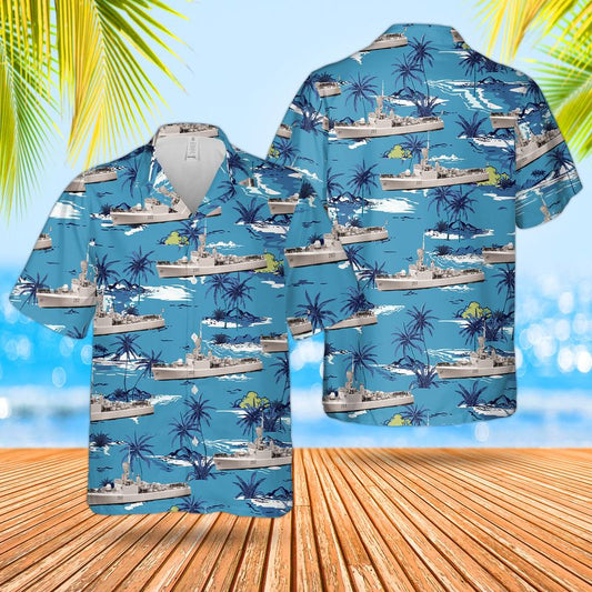 Royal Canadian Navy RCN HMCS Yukon (DDE 263) Mackenzie-class destroyer Hawaiian Shirt