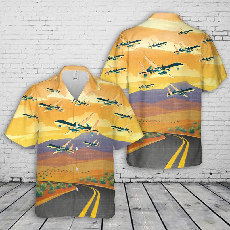 US Air Force General Atomics MQ-9 Reaper Hawaiian Shirt – Merch Gears