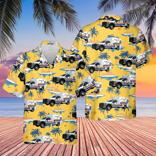 Florida Okaloosa County EMS Hawaiian Shirt