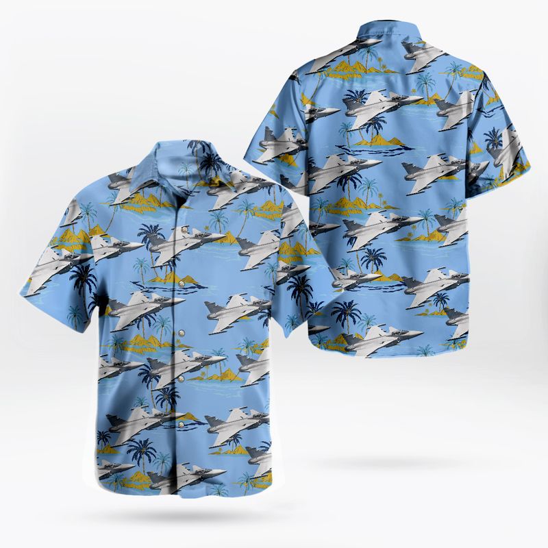 Swedish Air Force Saab JAS 39 Gripen Hawaiian Shirt