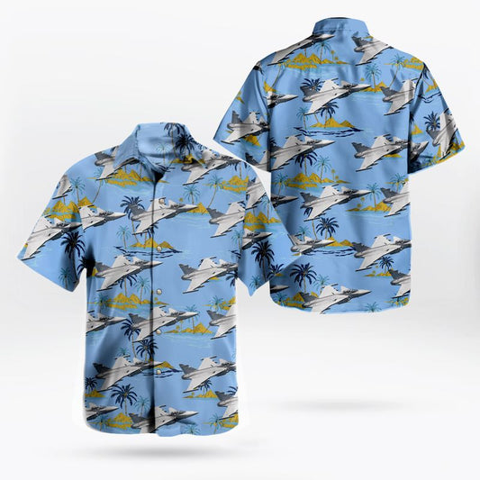 Swedish Air Force Saab JAS 39 Gripen Hawaiian Shirt