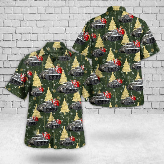 US Army M4 Sherman Christmas Hawaiian Shirt