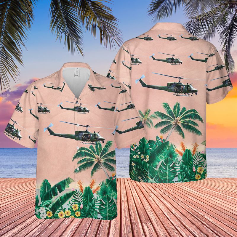 USAF 40th Helicopter Squadron Bell UH-1 Iroquois Hawaiian Shirt