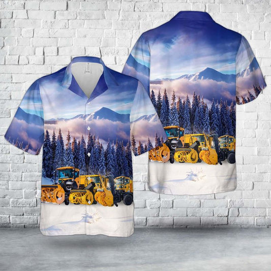 Snow Cleaner Truck Blowers Hawaiian Shirt
