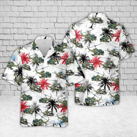 United States Army Huey Helicopter Hawaiian Shirt