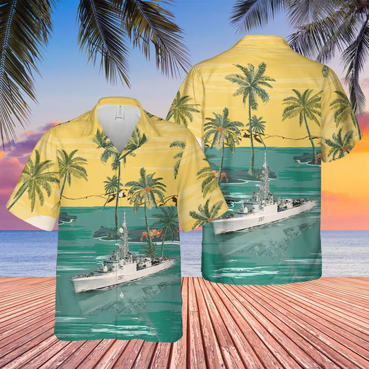 Royal Canadian Navy RCN HMCS Restigouche (DDE 257) Restigouche-class destroyer Hawaiian Shirt