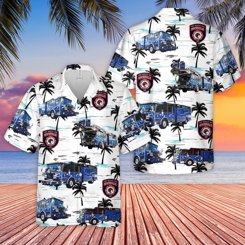 US Winterville Fire-Rescue-EMS Hawaiian Shirt