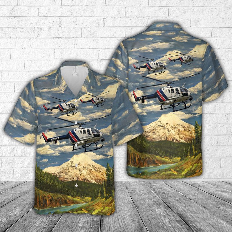 Virginia State Police MBB BO-105LS-A3 Hawaiian Shirt