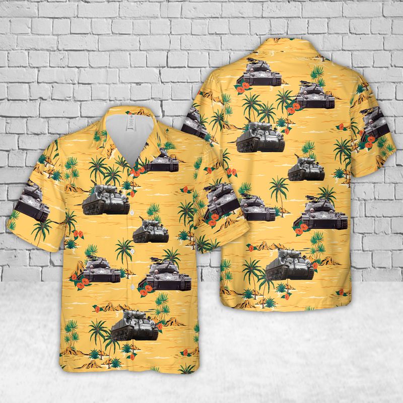 US Army M4A3 Sherman Hawaiian Shirt