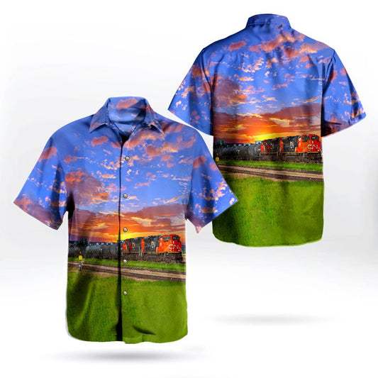 Canadian National Railway Locomotive Hawaiian Shirt