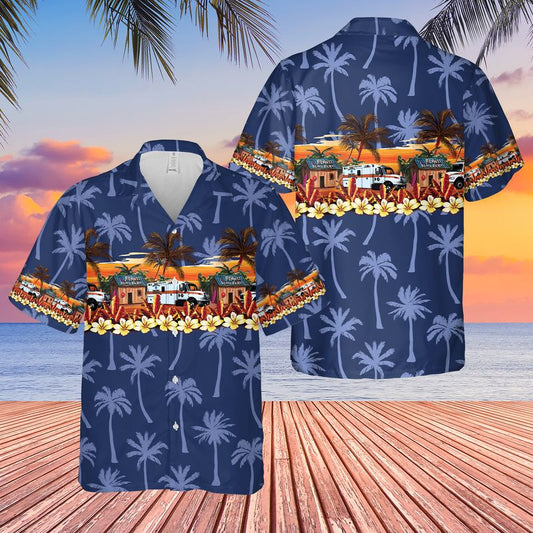 Nashville Fire Department Ambulance Hawaiian Shirt