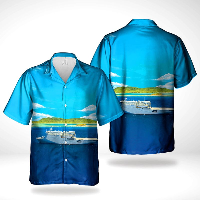 Royal New Zealand Navy RNZN HMNZS Canterbury L421 Hawaiian Shirt