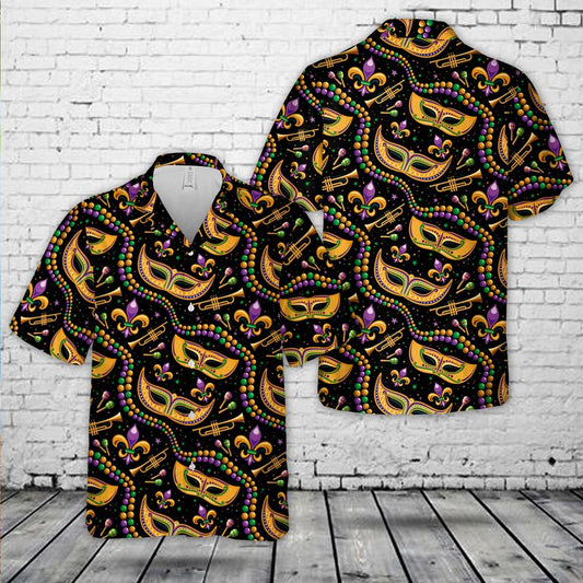 Mardi gras pattern Hawaiian Shirt