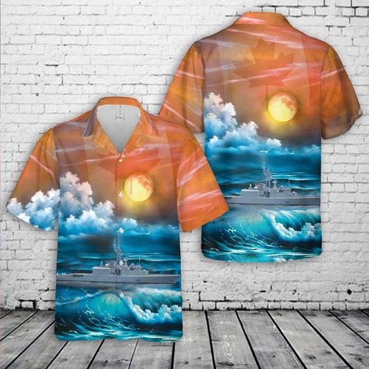 Royal Canadian Navy HMCS Athabaskan (DDG 282) Hawaiian Shirt