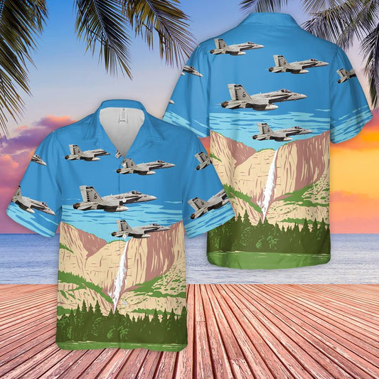US Navy F-A-18C Of VFA-86 Sidewinders Hawaiian Shirt