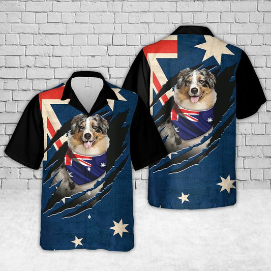 Australian Shepherd Australia Day Hawaiian Shirt