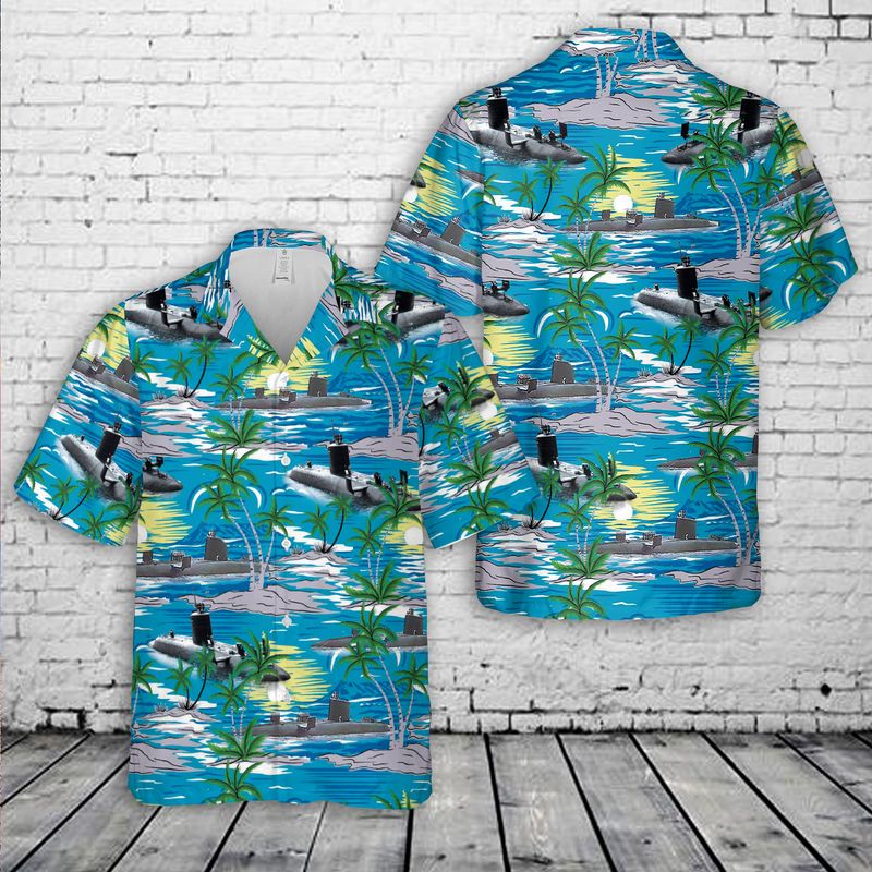 Royal Navy HMS Resolution (S22) Hawaiian Shirt