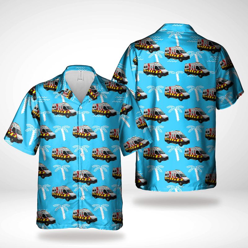 New Zealand St John Fire Service EMS Hawaiian Shirt