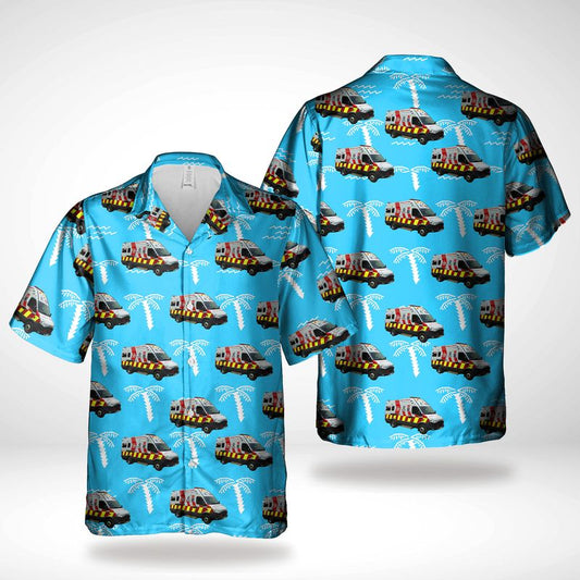 New Zealand St John Fire Service EMS Hawaiian Shirt