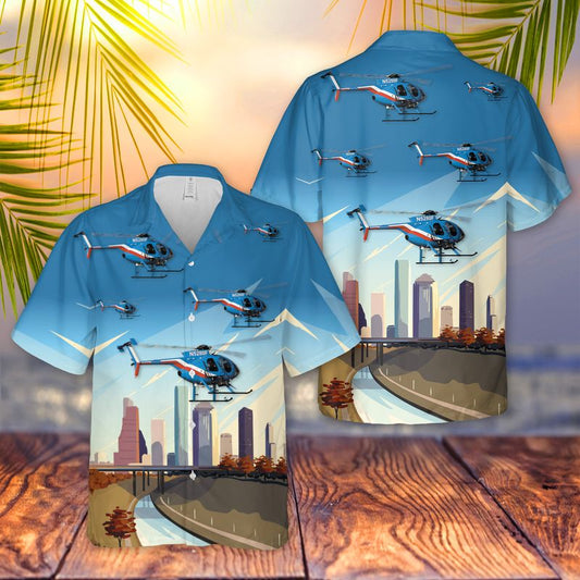 Houston Police MD-500E (369E) Hawaiian Shirt