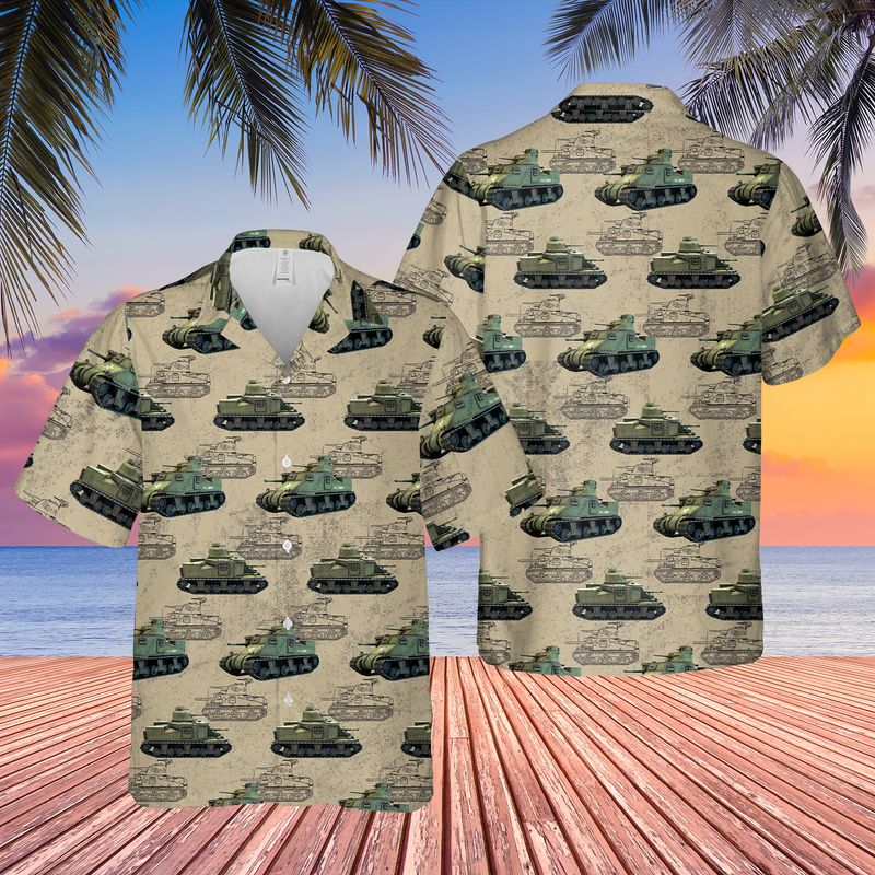 US Army M3 Lee Tank Hawaiian Shirt