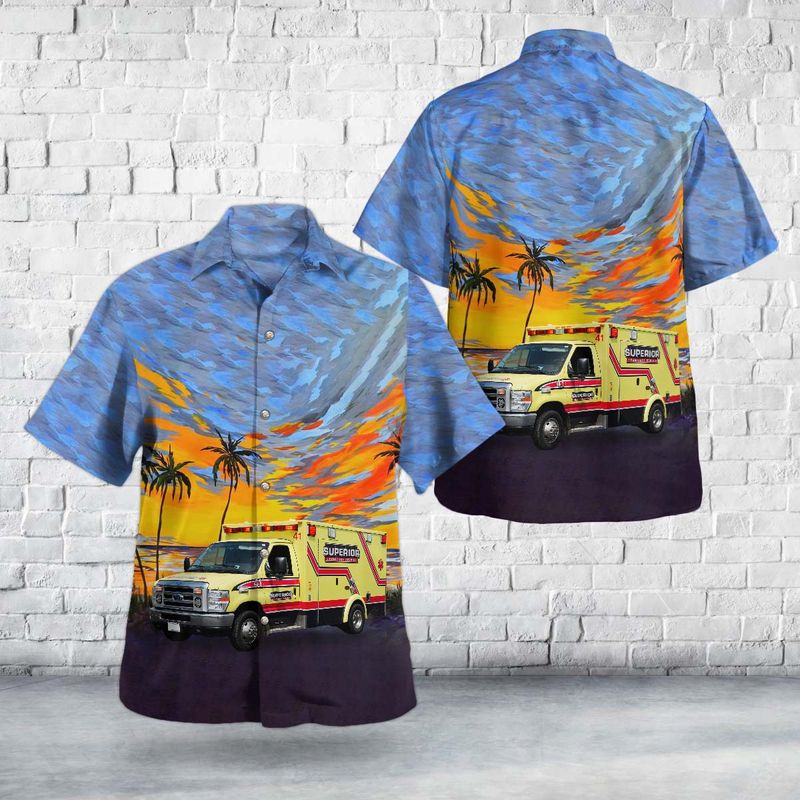 Wisconsin Superior Ambulance Service Hawaiian Shirt