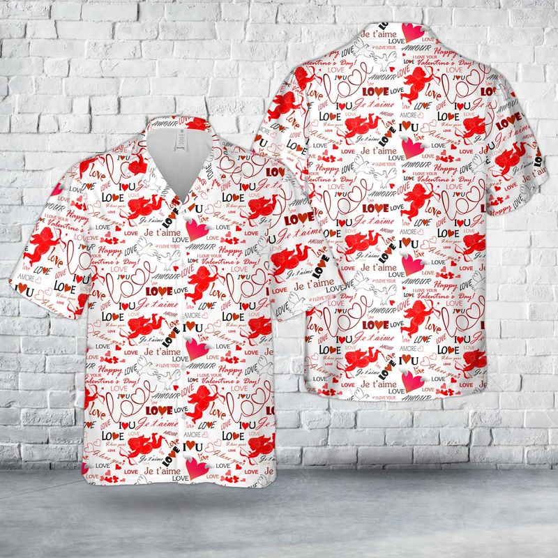 Valentine Love Cupid Hawaiian Shirt