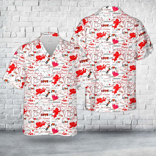 Valentine Love Cupid Hawaiian Shirt