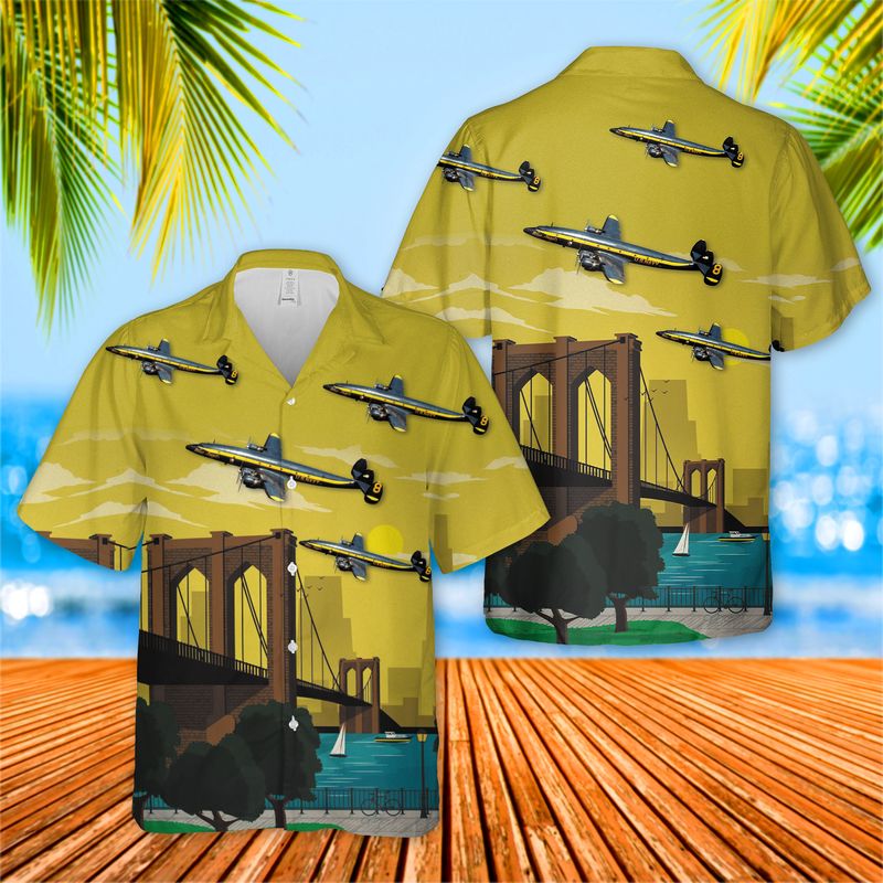 US Navy Blue Angels Lockheed C-121 Hawaiian Shirt