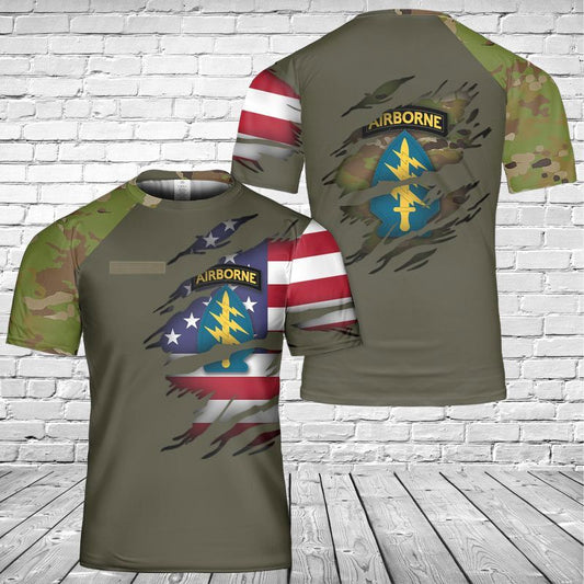 Custom Name US Army 1st Special Forces Command 3D T-Shirt