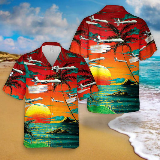 US Air Force General Atomics MQ-9 Reaper Hawaiian Shirt