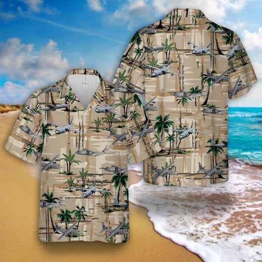 US Air Force Lockheed C-130 Hercules Hawaiian Shirt