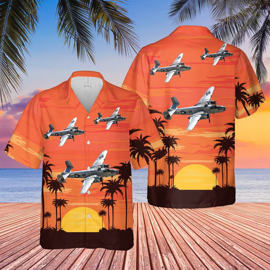 US Navy North American B-25 Mitchell Hawaiian Shirt