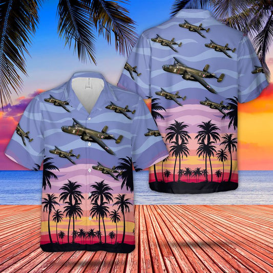 US Army North American B-25 Mitchell Of World War 2 Hawaiian Shirt