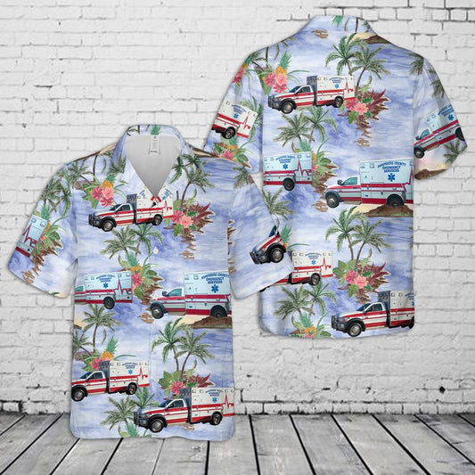 Massachusetts Hampshire County EMS Hawaiian Shirt