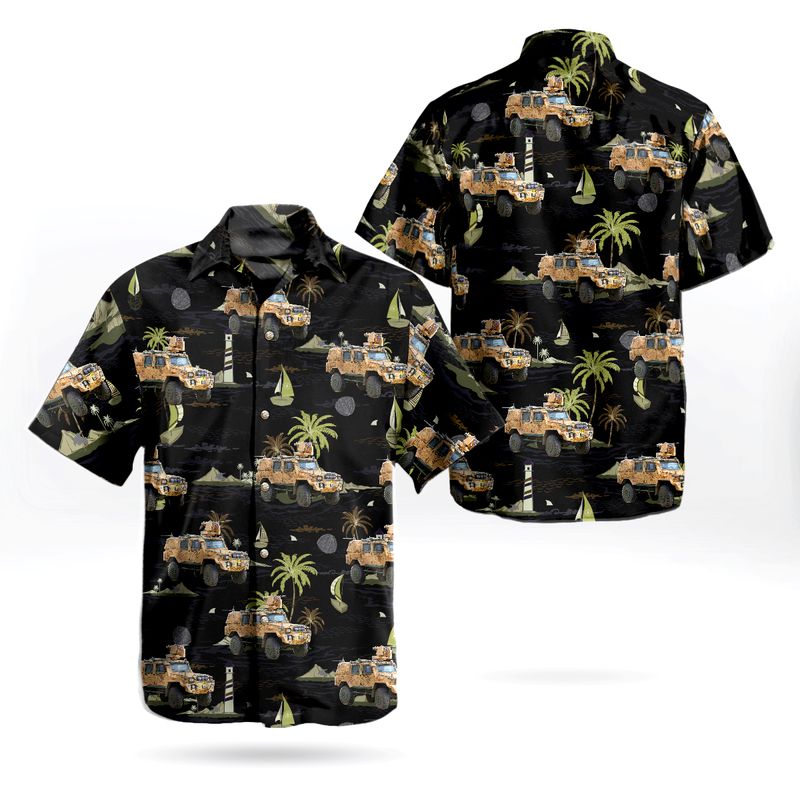 Swedish Army RG-32 Scout Terrangbil 16 Military Camouflage Hawaiian Shirt