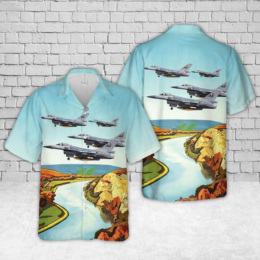 Belgian Air Component General Dynamics F-16AM Fighting Falcon Hawaiian Shirt