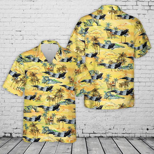 US Air Force F-16C Aggressor Hawaiian Shirt