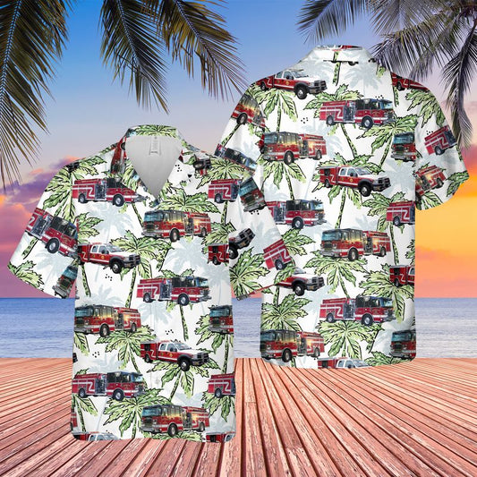 New York Border City Fire Department Hawaiian Shirt