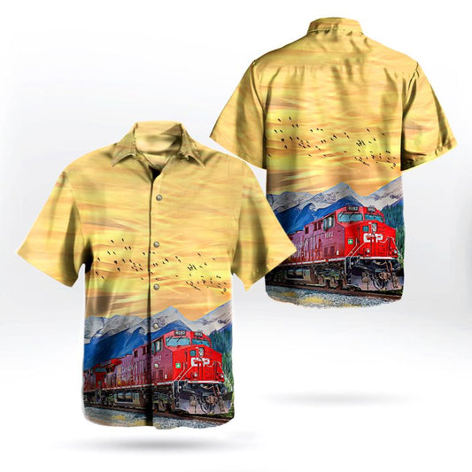 Canadian Pacific Railway Locomotive Hawaiian Shirt